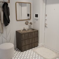 Комод Кортекс-мебель Бари 80 3ш (орех элия/орех элия/дуб сонома)