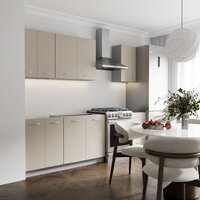 Готовая кухня Кортекс-мебель Корнелия Лира 1.8 без столешницы (капучино)
