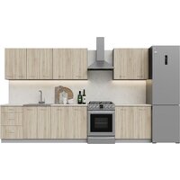 Готовая кухня Кортекс-мебель Корнелия Лира 2.7 (дуб сонома/королевский опал)
