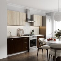 Готовая кухня Кортекс-мебель Корнелия Лира 2.0 (дуб сонома/венге/королевский опал)