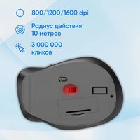 Мышь Оклик 504MW (черный/серый)