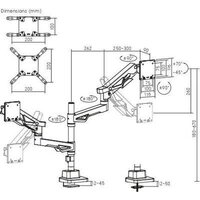 Кронштейн для монитора Ultramounts UM742BW