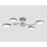 Припотолочная люстра Ambrella light FL4859/4 GR/WD (серый/дерево)