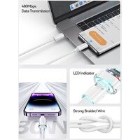 Кабель Usams US-SJ659 USB Type-С - Lightning (1.2 м, черный)