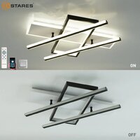 Припотолочная люстра Estares Palla 110W 3S-APP-500x460x80-BLACK/WHITE/CLEAR-220-IP20