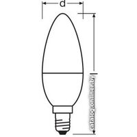 Светодиодная лампочка Osram LV CL B60 7 SW/865 230V E14 10X1 RU