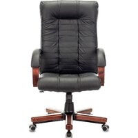 Офисное кресло Бюрократ KB-10WALNUT/B/LEATH (черный)