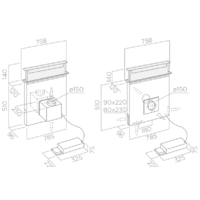 Кухонная вытяжка Elica Pandora BL/F/90 [PRF0120979]