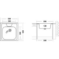 Кухонная мойка Ukinox ECO 500.500