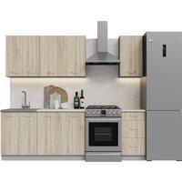 Готовая кухня Кортекс-мебель Корнелия Лира 1.8 (дуб сонома/королевский опал)