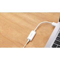 Адаптер Ugreen US206 30712 USB Type-A - 3.5 мм (0.15 м, белый)
