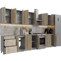 Готовая кухня Кортекс-мебель Корнелия Лира 2.7 (дуб сонома/марсель)