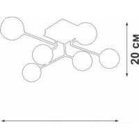 Люстра средней высоты Vitaluce V4795-1/6PL