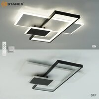 Припотолочная люстра Estares Lamparas 90W 3L-APP-500x500x70-WHITE/BLACK/WHITE-220-IP20