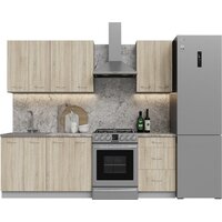 Готовая кухня Кортекс-мебель Корнелия Лира 1.7 (дуб сонома/марсель)