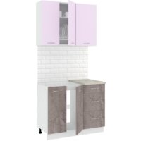 Готовая кухня Кортекс-мебель Корнелия Лира 1.0м (сирень/оникс/марсель)