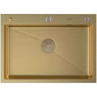 Кухонная мойка ARFEKA ECO AR 700*500 POP-UP GOLD PVD NANO DECOR