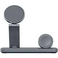 Беспроводное зарядное Magssory Yoga 3 в 1 Charging Station для Samsung Qi2 WCH017m (темно-серый)