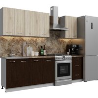 Готовая кухня Кортекс-мебель Корнелия Лира 1.9 (дуб сонома/венге/мадрид)