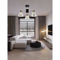 Люстра средней высоты Aitin Pro НПБ 02-3x60-105 DA5119C/3 (черный/хром)