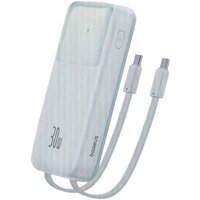 Внешний аккумулятор Baseus Comet Series Dual-Cable Digital Display Fast Charge Power Bank 30W 10000mAh (белый)