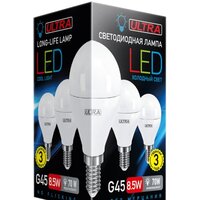 Светодиодная лампочка Ultra LED G45 E14 8.5 Вт 4000 К