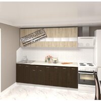 Готовая кухня Кортекс-мебель Корнелия Экстра 2.3м (дуб сонома/королевский опал)