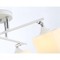 Люстра средней высоты Ambrella light TR303083/4 WH/CH/FR (белый/хром/белый матовый)