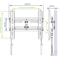 Кронштейн для телевизора Kromax FLAT-6 (черный)