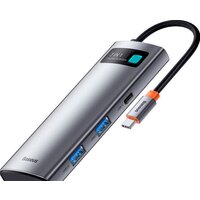 Док-станция Baseus Metal Gleam Series 7-in-1 Multifunctional Type-C WKWG020113
