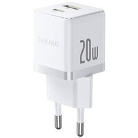 Сетевое зарядное Baseus Palm Fast Charger C+U 20W EU P10111608213-01 (белый)
