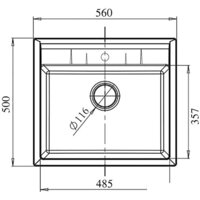 Кухонная мойка GranFest Quadro GF-Q561 (черный)