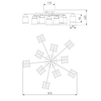 Припотолочная люстра Евросвет Delfi 30162 (Хром)