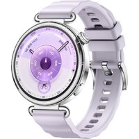 Умные часы Huawei Watch GT 6 41 мм (серебристый, с сиреневым силиконовым ремешком, международная версия)
