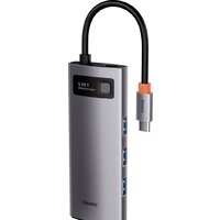 USB-хаб Baseus Metal Gleam Series Multifunctional HUB Type-C Hub Docking Station CAHUB-CX0G
