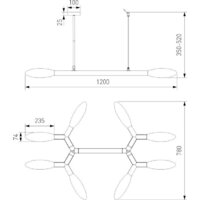 Подвесная люстра Евросвет 30180 (черный)
