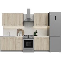 Готовая кухня Кортекс-мебель Корнелия Лира 2.0 (дуб сонома/королевский опал)