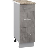 Шкаф напольный Кортекс-мебель Корнелия Лира НШ30р3ш (оникс/мадрид)