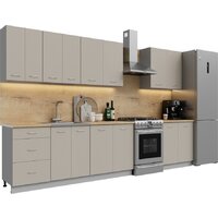 Готовая кухня Кортекс-мебель Корнелия Лира 2.7 (капучино/дуб бунратти)