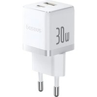 Сетевое зарядное Baseus Palm Fast Charger C+U 30W EU P1011160A213-00 (белый)