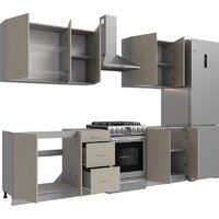 Готовая кухня Кортекс-мебель Корнелия Лира 2.0 без столешницы (капучино)