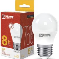 Светодиодная лампочка In Home LED-Шар-VC 8Вт 230В Е27 3000К 760Лм 4690612020563