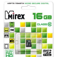 Карта памяти Mirex microSDHC (Class 10) 16GB (13612-MC10SD16)