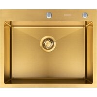 Кухонная мойка ARFEKA Eco AR 600*500 Golden PVD Nano