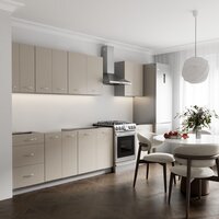 Готовая кухня Кортекс-мебель Корнелия Лира 2.5 без столешницы (капучино)
