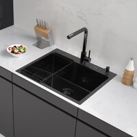 Кухонная мойка ARFEKA ECO AR мойка 600*500, коландер F, дозатор BLACK DECOR MILLET