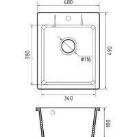Кухонная мойка GranFest Urban GF-UR-240 (серый)