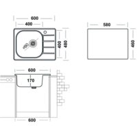 Кухонная мойка Ukinox Гранд GRM600.480 GT6K 1R