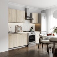 Готовая кухня Кортекс-мебель Корнелия Лира1.7 (дуб сонома/королевский опал)