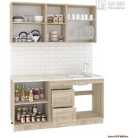 Готовая кухня Кортекс-мебель Корнелия Ретро 1.6м (дуб сонома/мадрид)